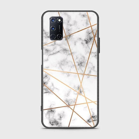 Oppo A72 Cover - White Marble Series 2 - HQ Ultra Shine Premium Infinity Glass Soft Silicon Borders Case