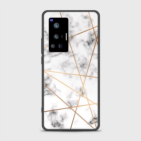 Vivo X70 Pro Cover - White Marble Series 2 - HQ Ultra Shine Premium Infinity Glass Soft Silicon Borders Case