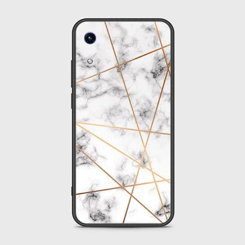 Huawei Honor 8A Cover - White Marble Series 2 - HQ Ultra Shine Premium Infinity Glass Soft Silicon Borders Case