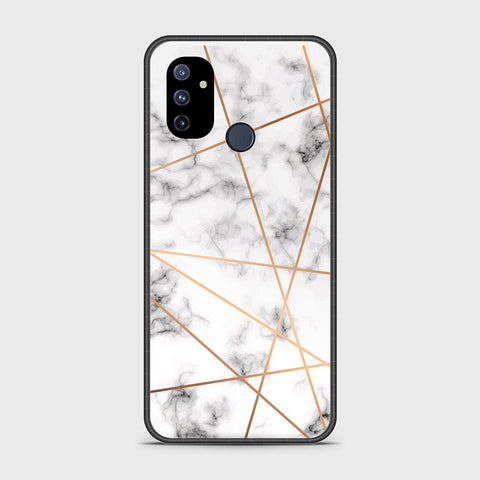 OnePlus Nord N100 Cover- White Marble Series 2 - HQ Ultra Shine Premium Infinity Glass Soft Silicon Borders Case