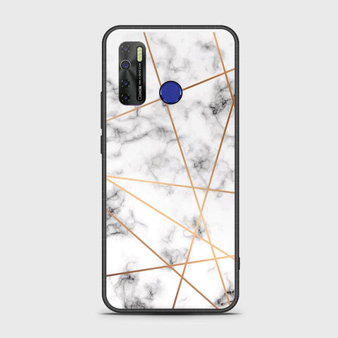 Tecno Spark 5 Cover- White Marble Series 2 - HQ Ultra Shine Premium Infinity Glass Soft Silicon Borders Case