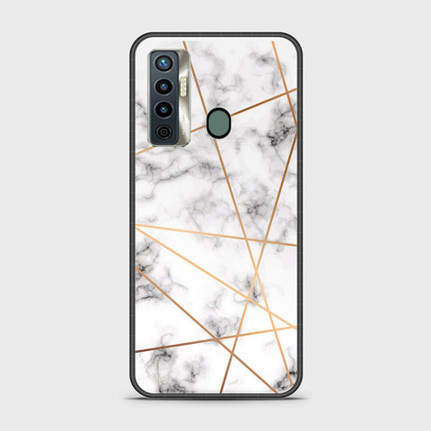 Tecno Camon 17 Cover - White Marble Series 2 - HQ Ultra Shine Premium Infinity Glass Soft Silicon Borders Case