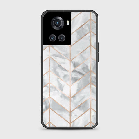 OnePlus Ace Cover- White Marble Series 2 - HQ Ultra Shine Premium Infinity Glass Soft Silicon Borders Case