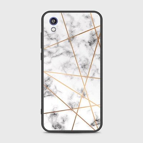 Huawei Y5 2019 Cover - White Marble Series 2 - HQ Ultra Shine Premium Infinity Glass Soft Silicon Borders Case