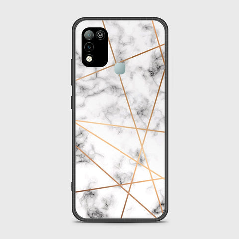 Infinix Hot 11 Play Cover- White Marble Series 2 - HQ Ultra Shine Premium Infinity Glass Soft Silicon Borders Case