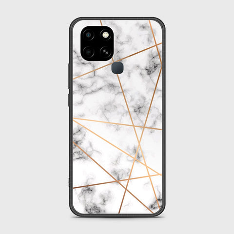 Infinix Smart 6 Cover- White Marble Series 2 - HQ Ultra Shine Premium Infinity Glass Soft Silicon Borders Case