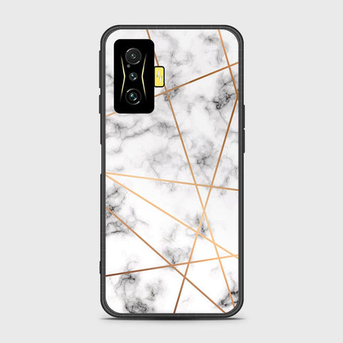 Xiaomi Poco F4 GT Cover- White Marble Series 2 - HQ Ultra Shine Premium Infinity Glass Soft Silicon Borders Case