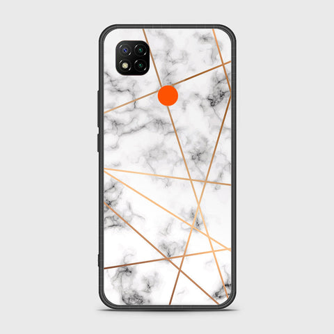 Xiaomi Redmi 9C Cover- White Marble Series 2 - HQ Ultra Shine Premium Infinity Glass Soft Silicon Borders Case