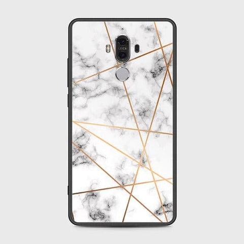 Huawei Mate 9 Cover - White Marble Series 2 - HQ Ultra Shine Premium Infinity Glass Soft Silicon Borders Case