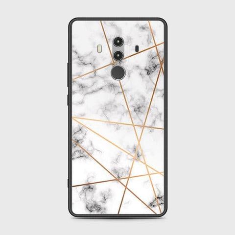 Huawei Mate 10 Pro Cover - White Marble Series 2 - HQ Ultra Shine Premium Infinity Glass Soft Silicon Borders Case