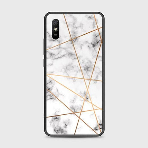 Xiaomi Redmi 9i Cover - White Marble Series 2 - HQ Ultra Shine Premium Infinity Glass Soft Silicon Borders Case