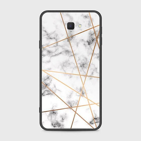 Samsung Galaxy J7 Prime Cover - White Marble Series 2 - HQ Ultra Shine Premium Infinity Glass Soft Silicon Borders Case