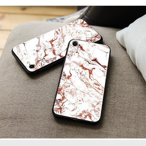 Huawei Y7 Prime 2018 Cover - White Marble Series 2 - HQ Ultra Shine Premium Infinity Glass Soft Silicon Borders Case