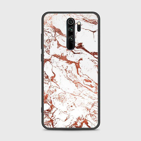 Xiaomi Redmi Note 8 Pro Cover - White Marble Series 2 - HQ Ultra Shine Premium Infinity Glass Soft Silicon Borders Case