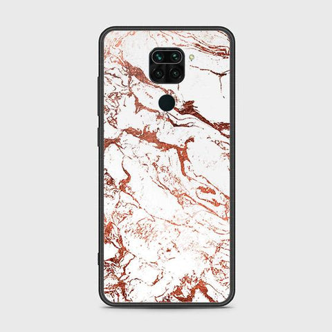 Xiaomi Redmi Note 9 Cover - White Marble Series 2 - HQ Ultra Shine Premium Infinity Glass Soft Silicon Borders Case