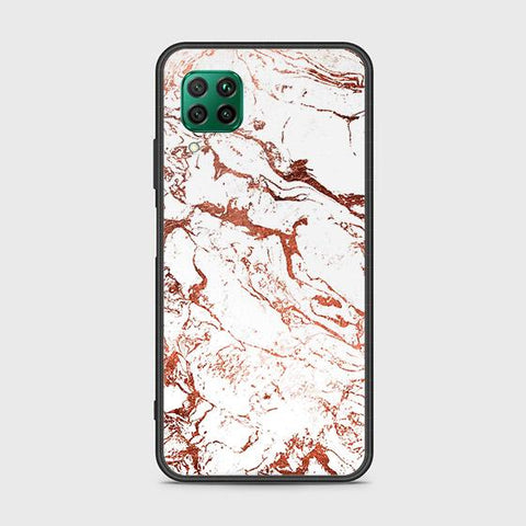 Huawei Nova 6 SE Cover - White Marble Series 2 - HQ Ultra Shine Premium Infinity Glass Soft Silicon Borders Case