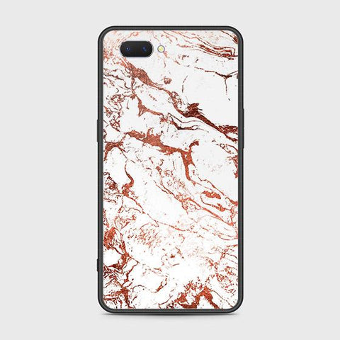 Oppo A12e Cover - White Marble Series 2 - HQ Ultra Shine Premium Infinity Glass Soft Silicon Borders Case