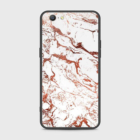 Oppo A39 Cover - White Marble Series 2 - HQ Ultra Shine Premium Infinity Glass Soft Silicon Borders Case