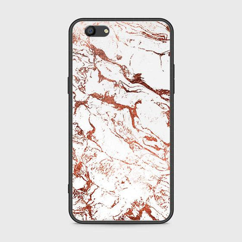 Oppo A77 Cover - White Marble Series 2 - HQ Ultra Shine Premium Infinity Glass Soft Silicon Borders Case