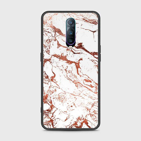 OPPO R17 Pro Cover - White Marble Series 2 - HQ Ultra Shine Premium Infinity Glass Soft Silicon Borders Case