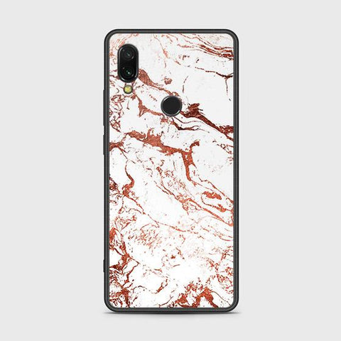 Xiaomi Redmi 7 Cover - White Marble Series 2 - HQ Ultra Shine Premium Infinity Glass Soft Silicon Borders Case