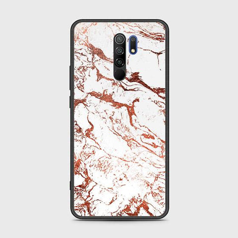 Xiaomi Poco M2 Cover - White Marble Series 2 - HQ Ultra Shine Premium Infinity Glass Soft Silicon Borders Case