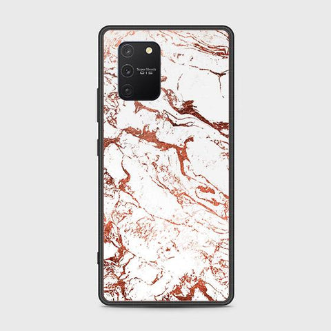 Samsung Galaxy S10 Lite Cover - White Marble Series 2 - HQ Ultra Shine Premium Infinity Glass Soft Silicon Borders Case