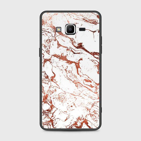 Samsung Galaxy J2 Prime Cover - White Marble Series 2 - HQ Ultra Shine Premium Infinity Glass Soft Silicon Borders Case