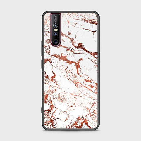 Vivo V15 Pro Cover - White Marble Series 2 - HQ Ultra Shine Premium Infinity Glass Soft Silicon Borders Case