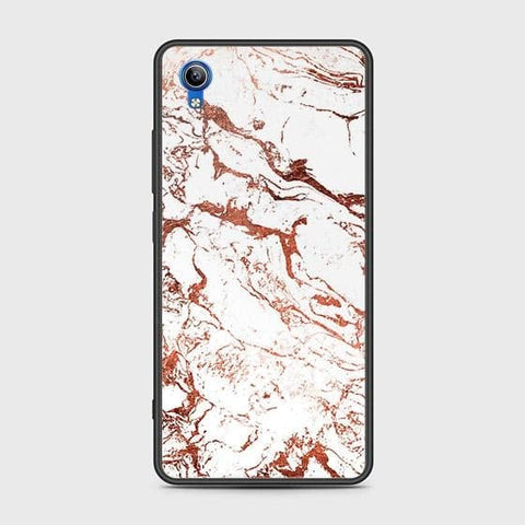 Vivo Y91C Cover - White Marble Series 2 - HQ Ultra Shine Premium Infinity Glass Soft Silicon Borders Case