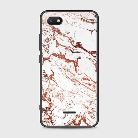 Xiaomi Redmi 6A Cover - White Marble Series 2 - HQ Ultra Shine Premium Infinity Glass Soft Silicon Borders Case