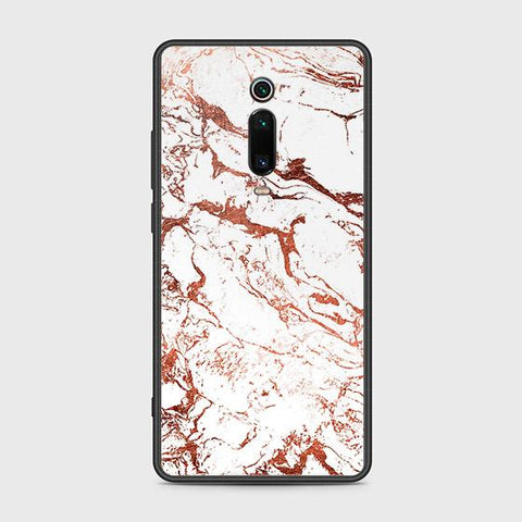 Xiaomi Redmi K20 Cover - White Marble Series 2 - HQ Ultra Shine Premium Infinity Glass Soft Silicon Borders Case