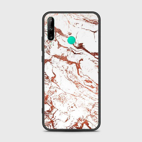 Huawei Y7P Cover - White Marble Series 2 - HQ Ultra Shine Premium Infinity Glass Soft Silicon Borders Case