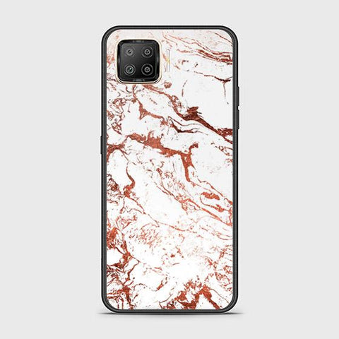 Oppo Reno 4 Lite Cover - White Marble Series 2 - HQ Ultra Shine Premium Infinity Glass Soft Silicon Borders Case