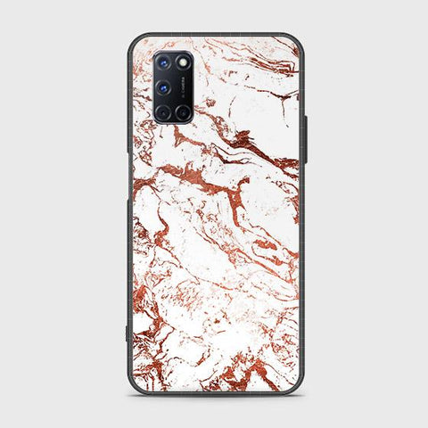 Oppo A72 Cover - White Marble Series 2 - HQ Ultra Shine Premium Infinity Glass Soft Silicon Borders Case