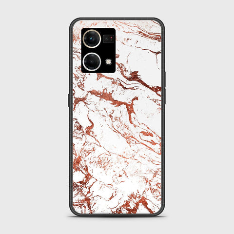 Oppo F21 Pro 4G Cover - White Marble Series 2 - HQ Ultra Shine Premium Infinity Glass Soft Silicon Borders Case