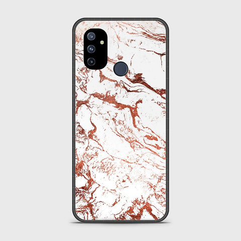 OnePlus Nord N100 Cover- White Marble Series 2 - HQ Ultra Shine Premium Infinity Glass Soft Silicon Borders Case