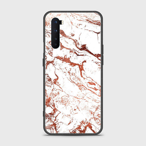 OnePlus Nord Cover- White Marble Series 2 - HQ Ultra Shine Premium Infinity Glass Soft Silicon Borders Case
