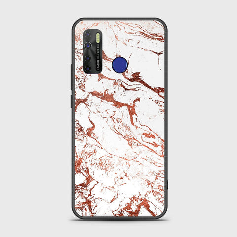 Tecno Spark 5 Cover- White Marble Series 2 - HQ Ultra Shine Premium Infinity Glass Soft Silicon Borders Case