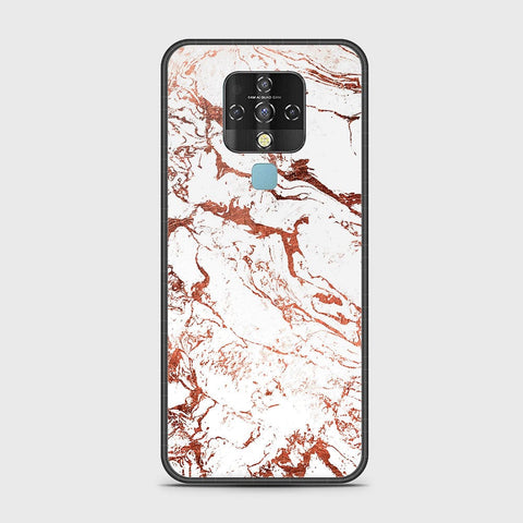 Tecno Camon 16 Cover - White Marble Series 2 - HQ Ultra Shine Premium Infinity Glass Soft Silicon Borders Case