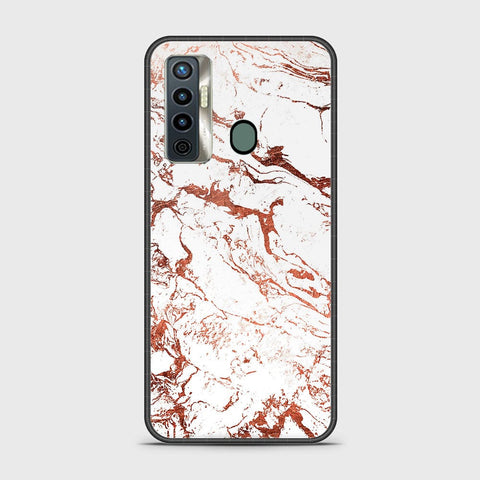 Tecno Camon 17 Cover - White Marble Series 2 - HQ Ultra Shine Premium Infinity Glass Soft Silicon Borders Case