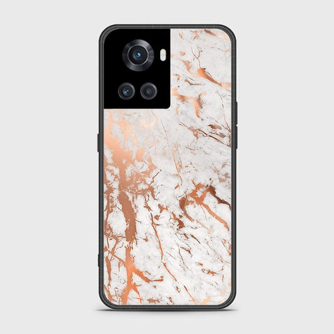 OnePlus Ace Cover- White Marble Series 2 - HQ Ultra Shine Premium Infinity Glass Soft Silicon Borders Case