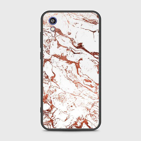 Huawei Y5 2019 Cover - White Marble Series 2 - HQ Ultra Shine Premium Infinity Glass Soft Silicon Borders Case