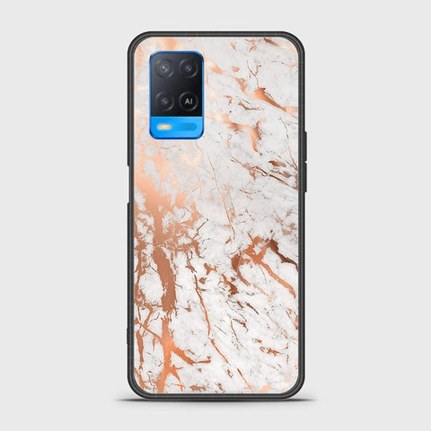 Oppo A54 4G Cover- White Marble Series 2 - HQ Ultra Shine Premium Infinity Glass Soft Silicon Borders Case