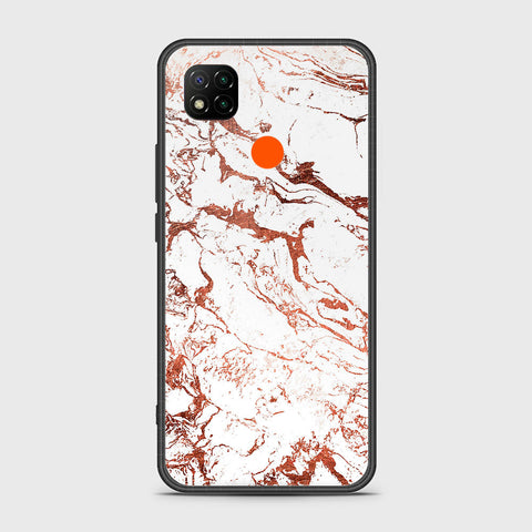Xiaomi Redmi 9C Cover- White Marble Series 2 - HQ Ultra Shine Premium Infinity Glass Soft Silicon Borders Case