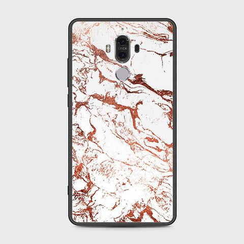 Huawei Mate 9 Cover - White Marble Series 2 - HQ Ultra Shine Premium Infinity Glass Soft Silicon Borders Case