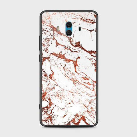 Huawei Mate 10 Cover - White Marble Series 2 - HQ Ultra Shine Premium Infinity Glass Soft Silicon Borders Case