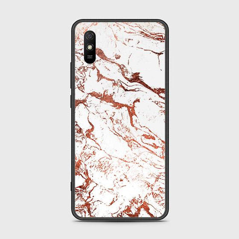 Xiaomi Redmi 9i Cover - White Marble Series 2 - HQ Ultra Shine Premium Infinity Glass Soft Silicon Borders Case