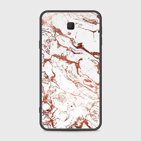 Samsung Galaxy J7 Prime Cover - White Marble Series 2 - HQ Ultra Shine Premium Infinity Glass Soft Silicon Borders Case