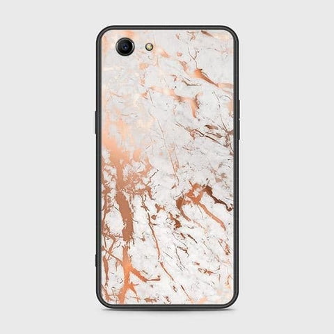 Oppo A83 Cover - White Marble Series 2 - HQ Ultra Shine Premium Infinity Glass Soft Silicon Borders Case